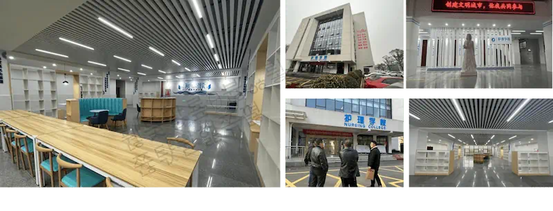 益阳医专护理学院走廊文化墙：医疗级抗菌树脂板与耐消毒液涂层工艺