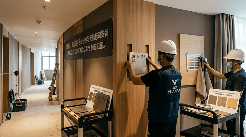 益阳高端民宿酒店空间全案：无痕发光导视与特种印刷物料跨界统筹