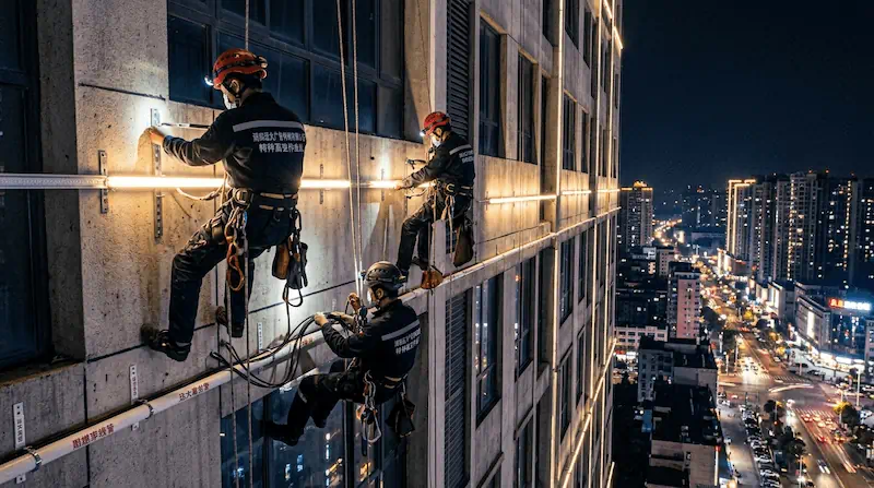 益阳商业楼体夜景亮化电气规范：IP68洗墙灯与DMX512联动光控协议