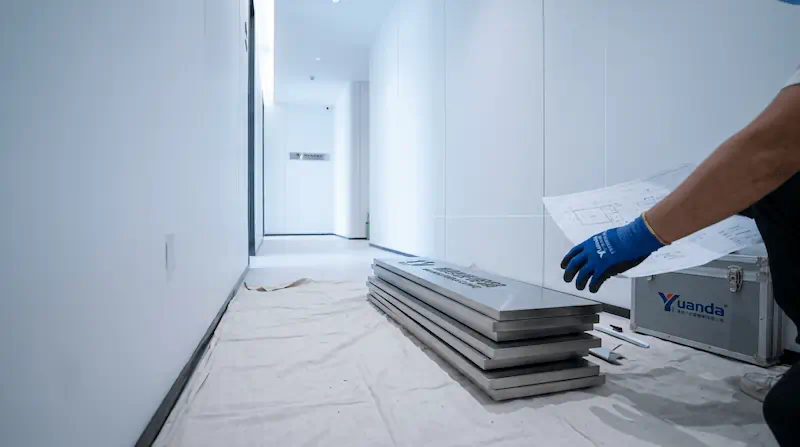 益阳医美机构品牌空间全案：极简VI色值锁定与无边背发光装配工艺