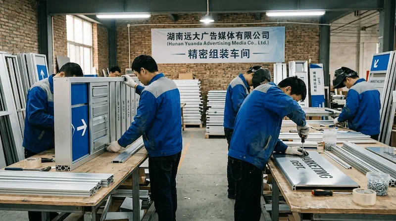 益阳政企办公大楼科室牌工艺标准：阳极氧化铝型材与纯平UV分子固化